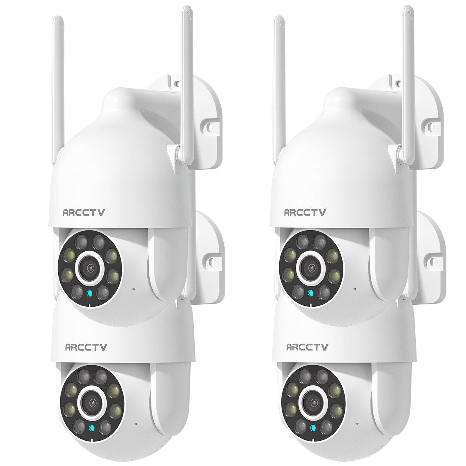ARCCTV Security Camera System Outdoor Wireless Audio Pan/Tilt Color Night Vision