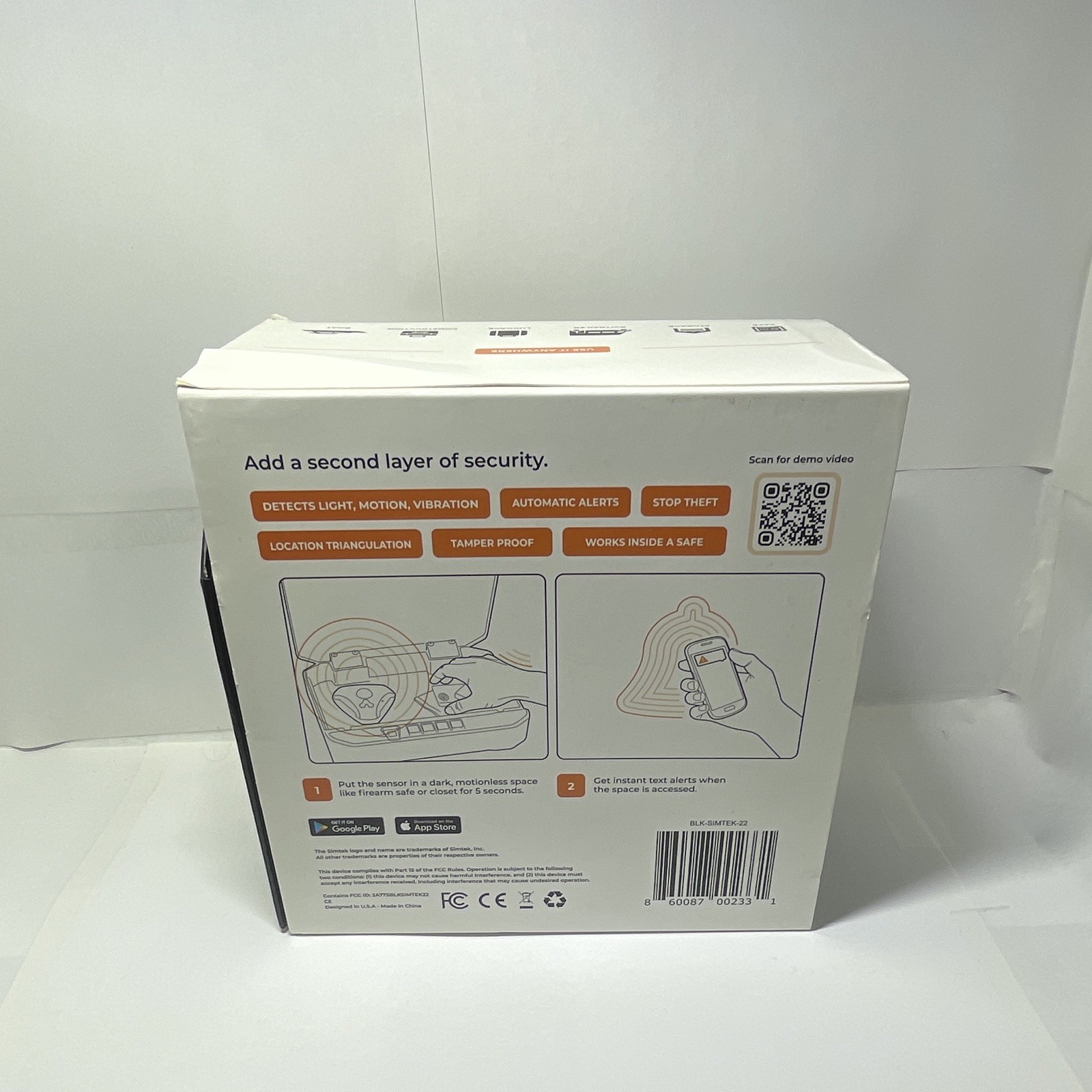 SIMTEK StealthALERT Compact Wireless Alarm, Google Assistant Compatible