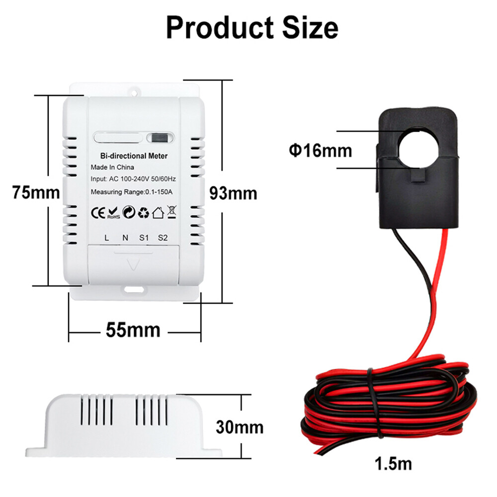 Intelligent Bidirectional -phase Energy Meter Solar PV A1A9