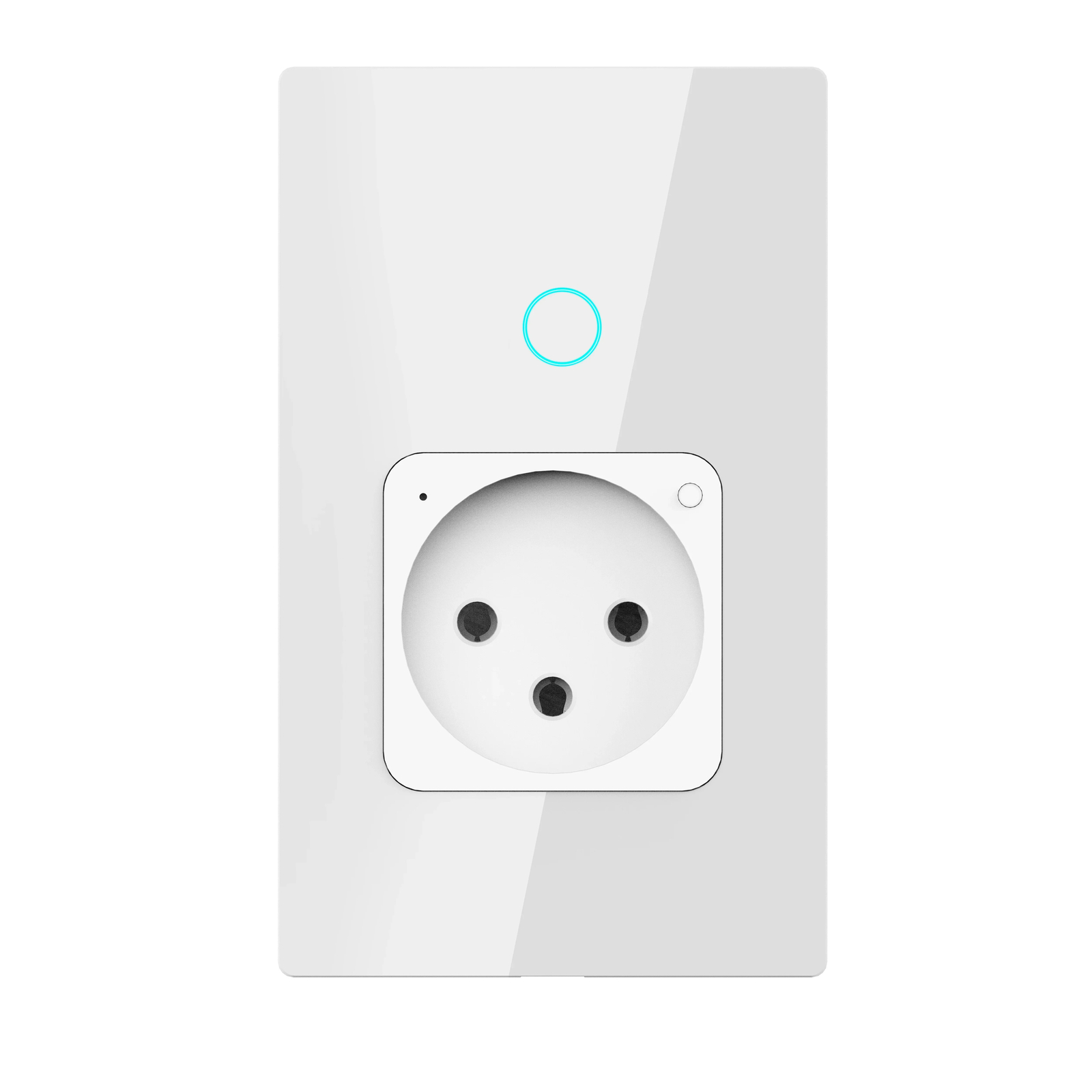 Tuya APP Wifi Smart Israel Power Wall Sockets Glass Panel 16A with LED Indicator