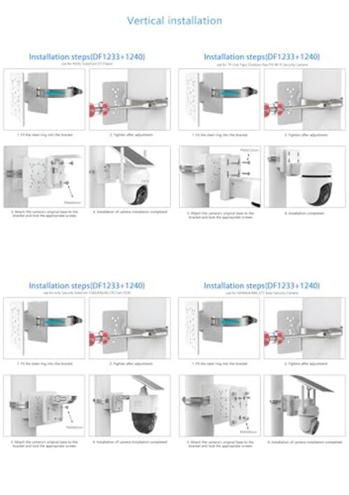 Pole Mount for for AOSU D1 SE/Lite/Max,eufy Solocam S340/E30,Reolink White