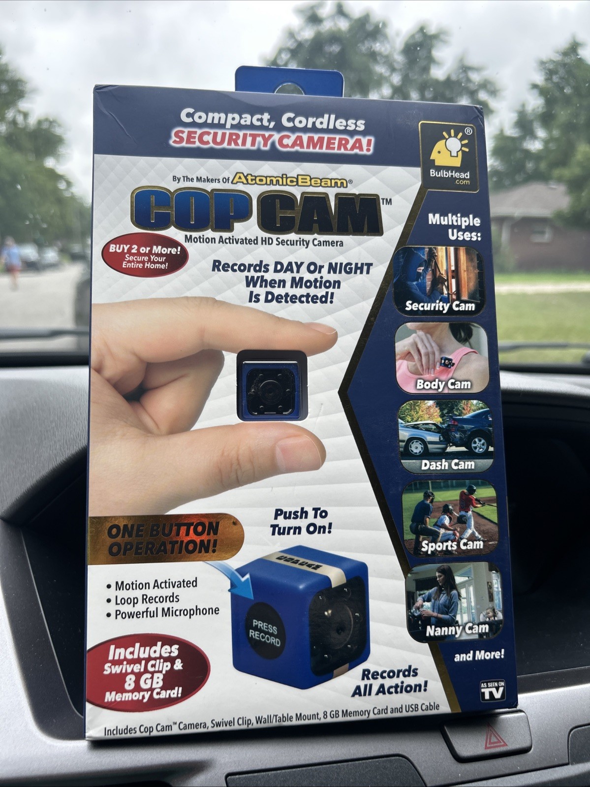 Atomic Beam Cop Cam Mini Wireless Security Camera with Memory Card Unopened