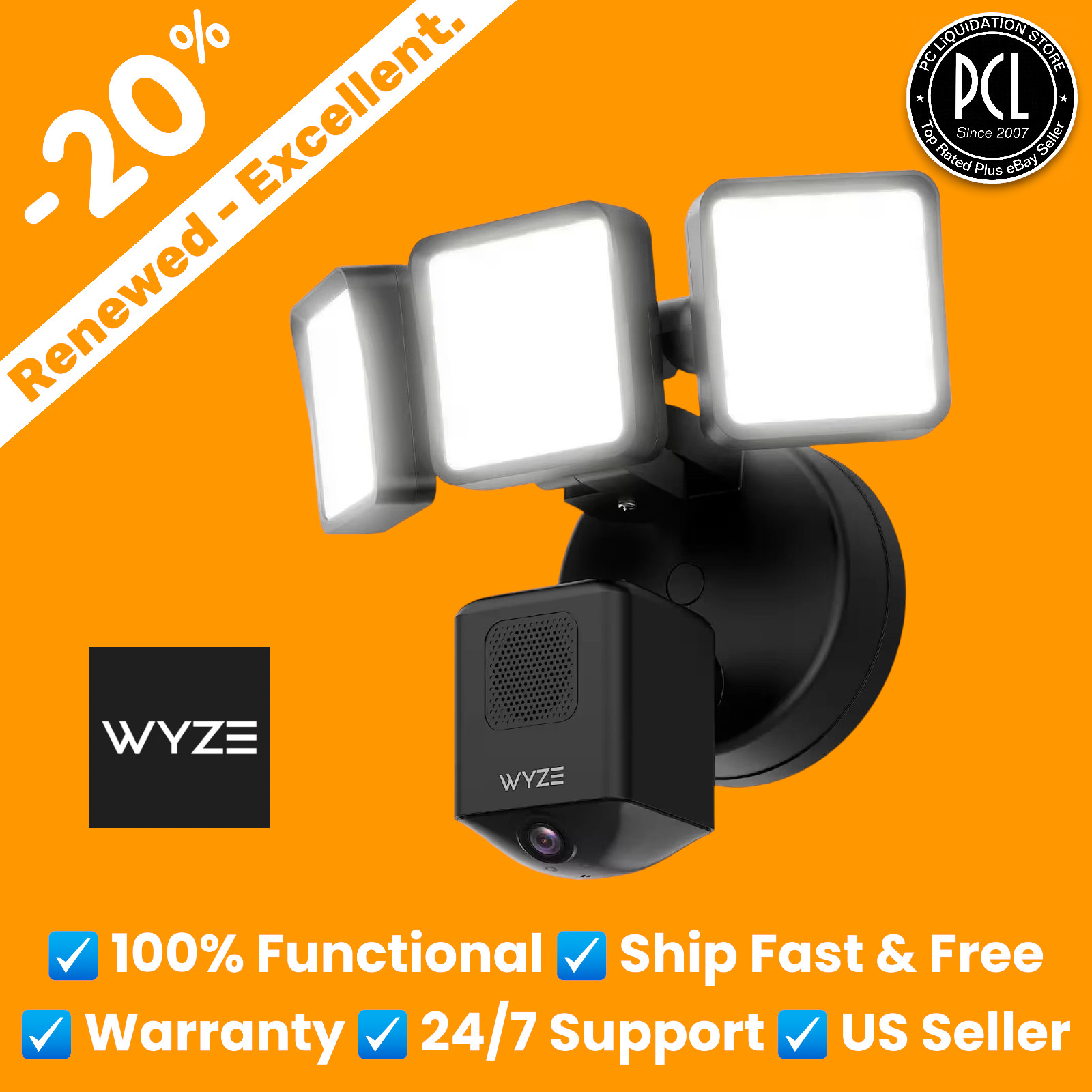 ✅ Wyze Cam Floodlight Pro 3000 Lumen LEDs 180° Wide View 2K HD Outdoor ✅