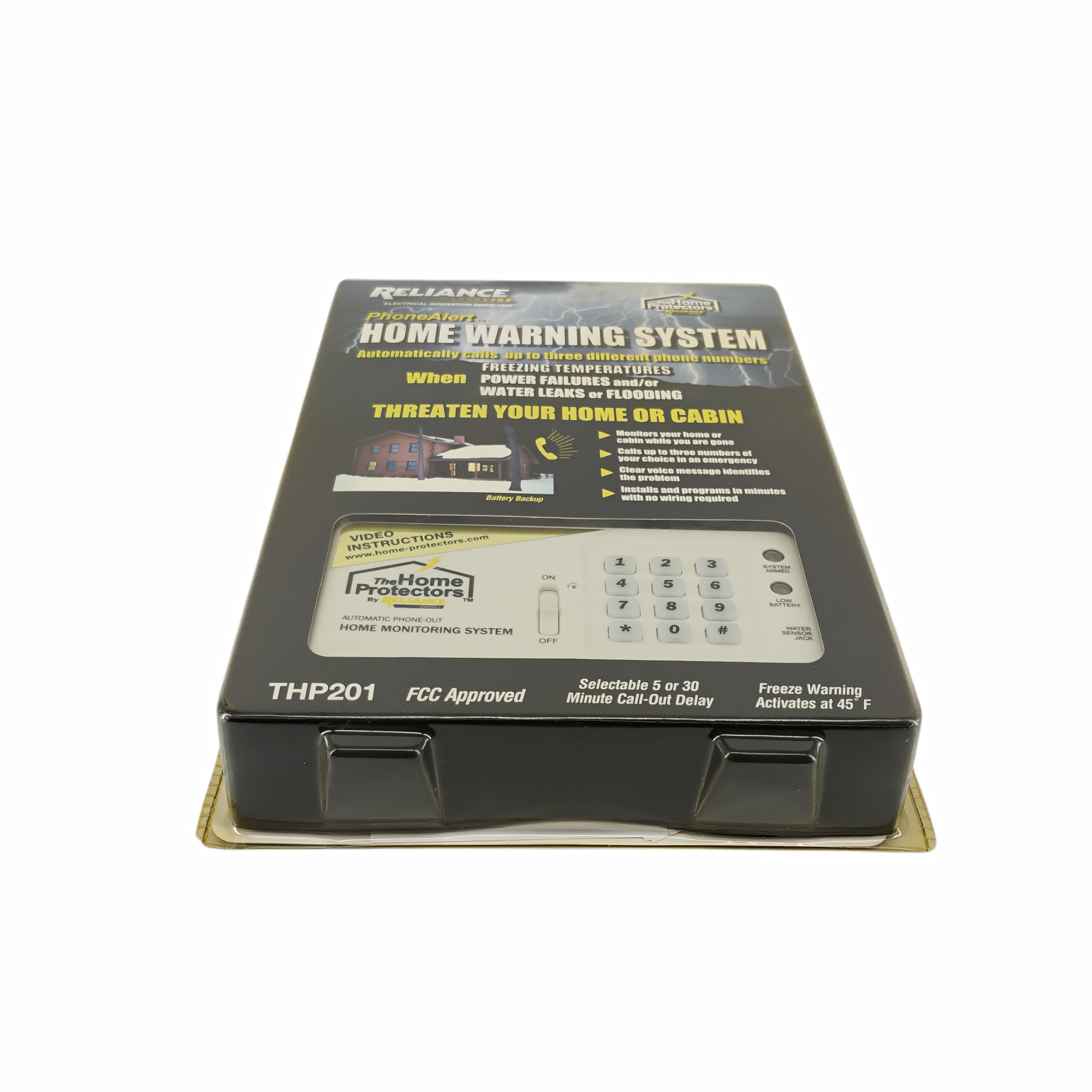 Reliance Home Warning System THP201 Home Monitoring Phone Alert Call Back Up