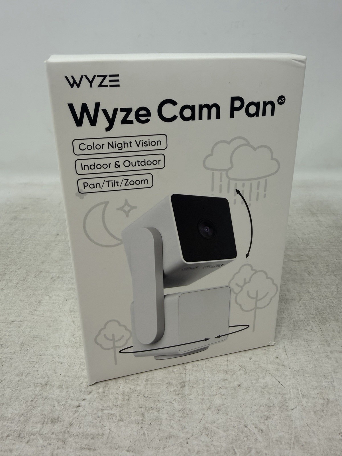 Wyze Cam Pan v3 Indoor/Outdoor IP65 1080P 360° Pan/Tilt/Zoom Wi-Fi – White