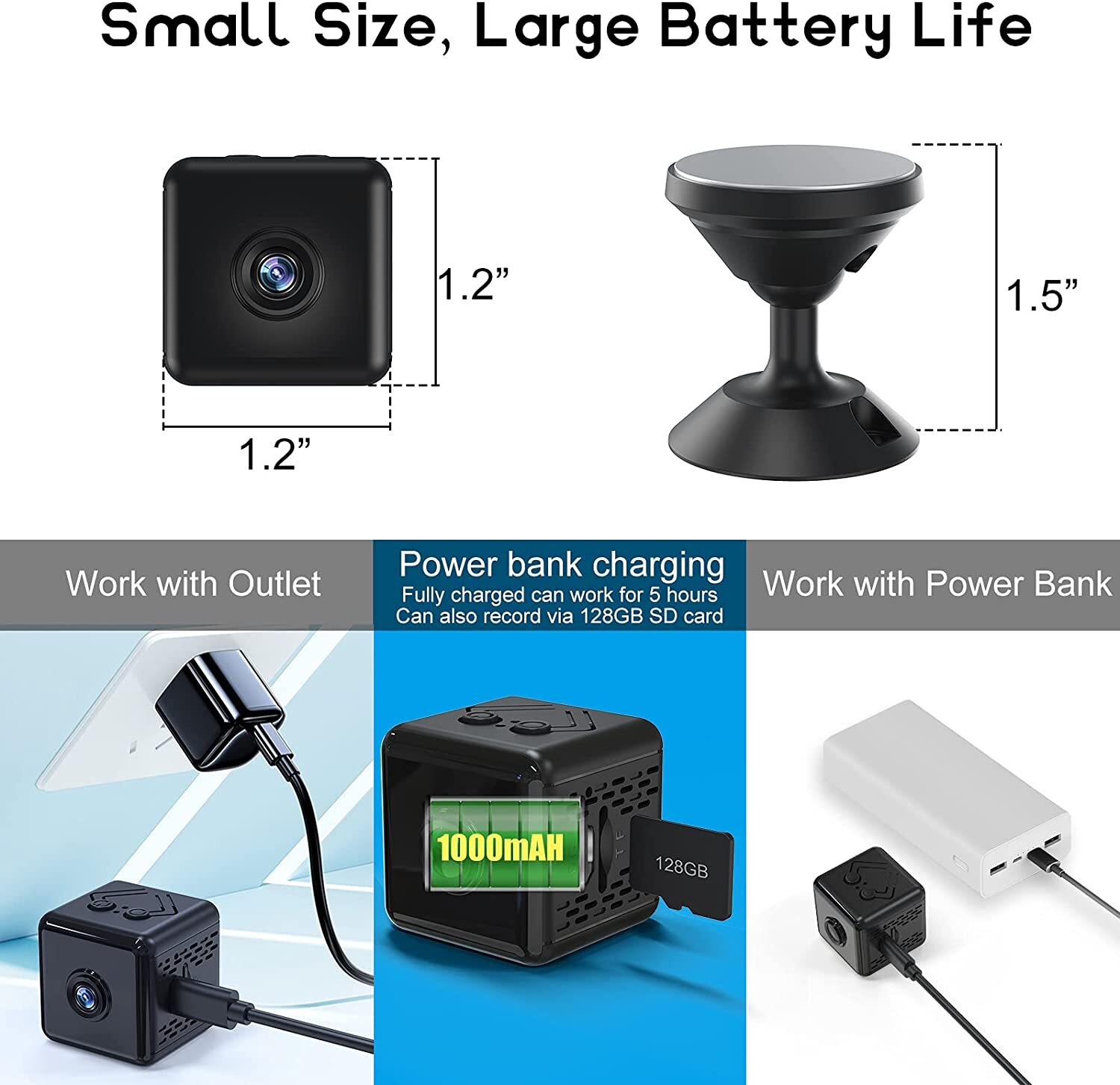 Mini APP WiFi Camera 1080P HD Motion Detection Home Security Audio Video Cam
