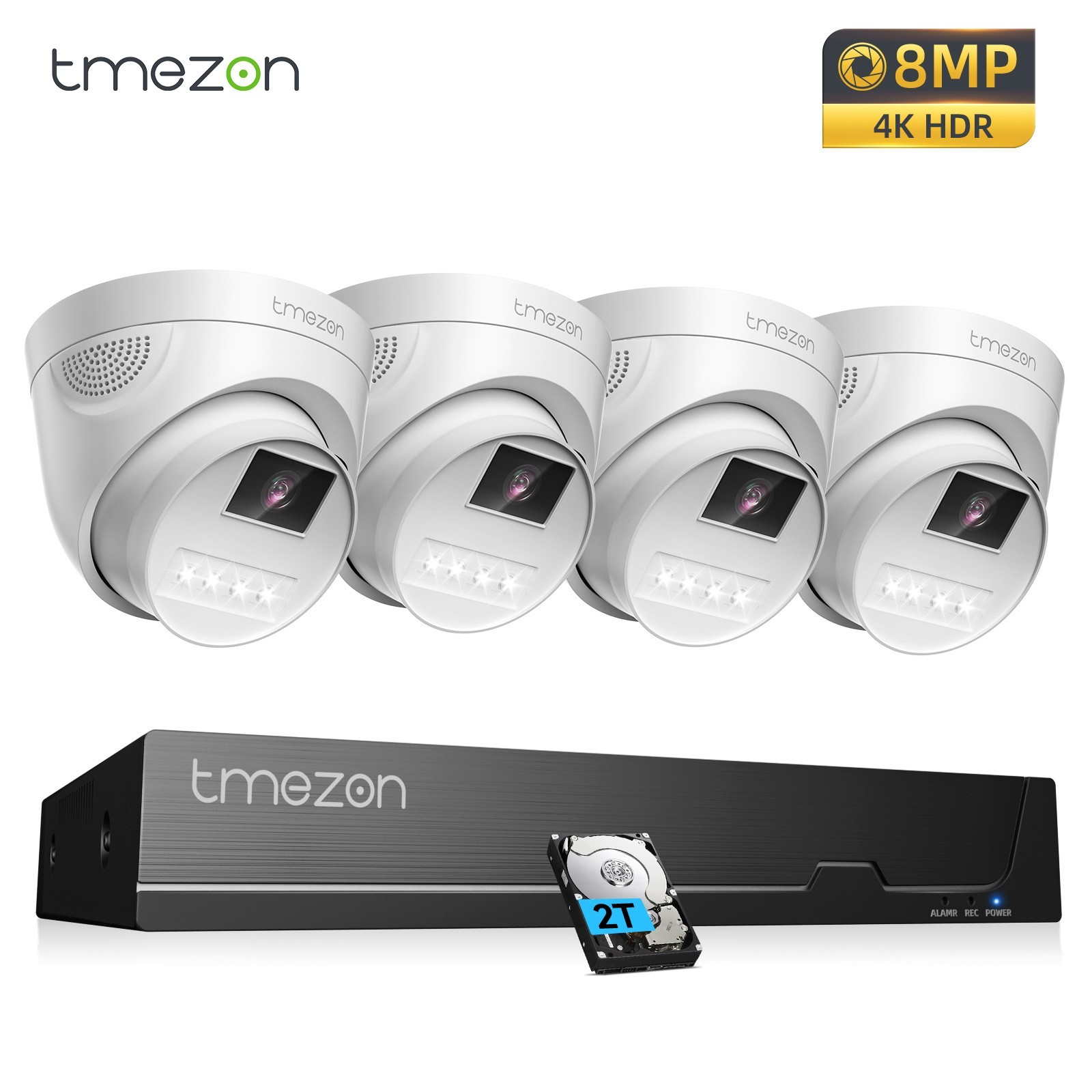 8CH PoE NVR Home IP Camera System Full HD Home Monitoring Nigh Vision Waterproof