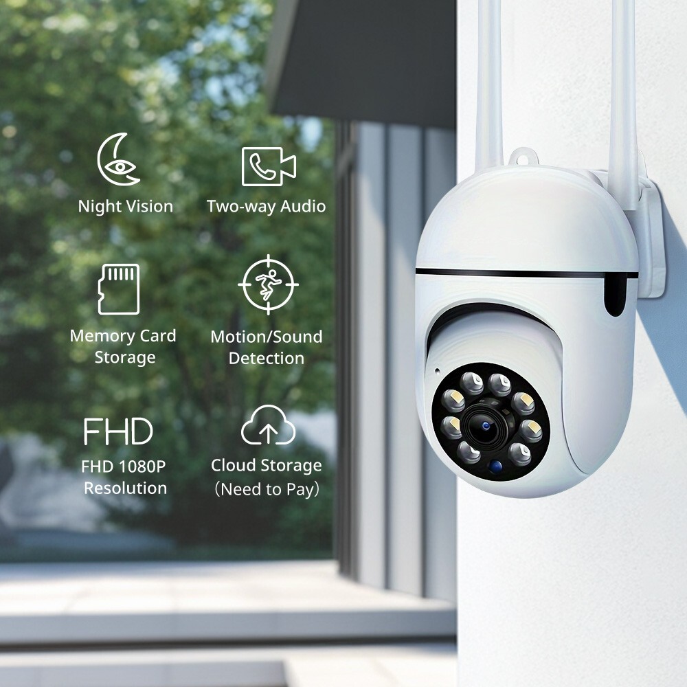 4PCS Security Camera System Outdoor Night Vision 1080P 2.4GWIFI Home Wired Cam