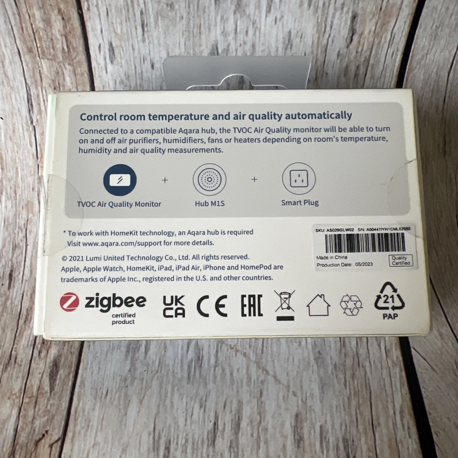 Aqara TVOC Air Quality Monitor – Aqara Hub Required
