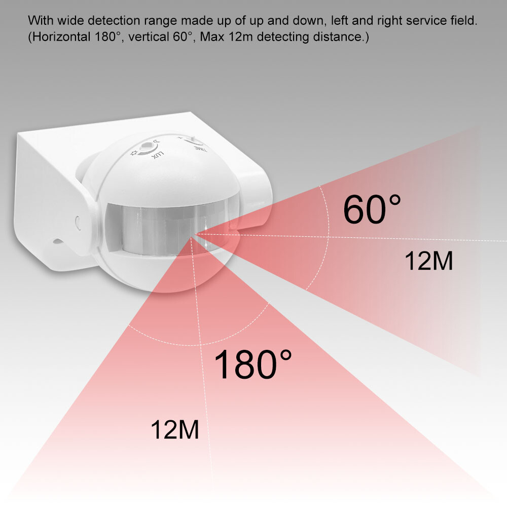 AC -240V 180 Degree IP44 PIR Infrared Motion N8Q2