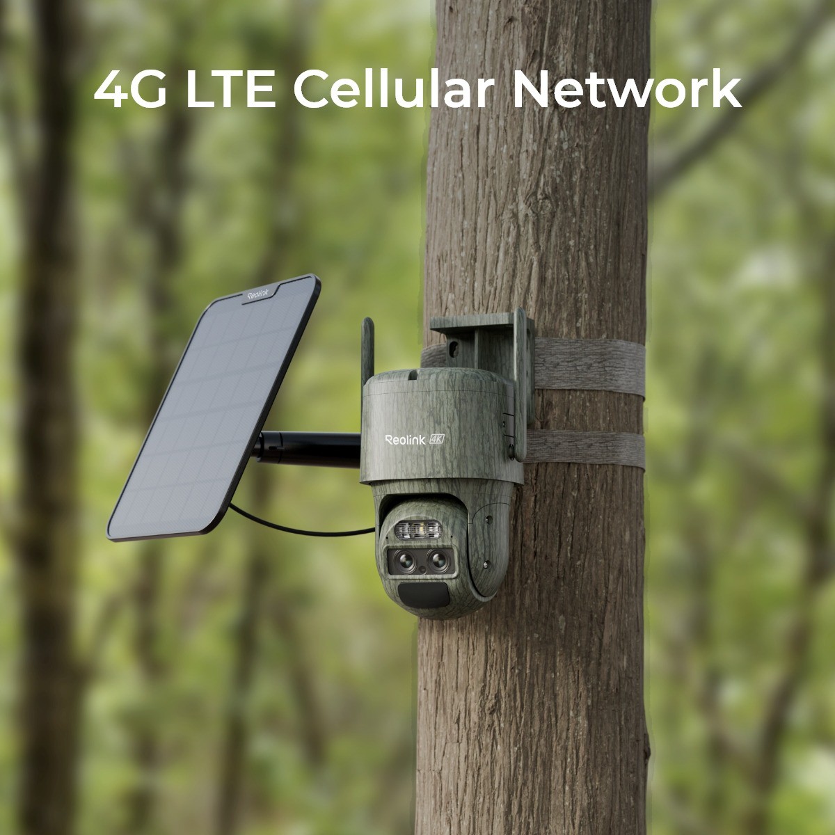 Reolink TrackMix LTE+Solar Panel 4K 4G Battery Security Camera Dual Lens Camera