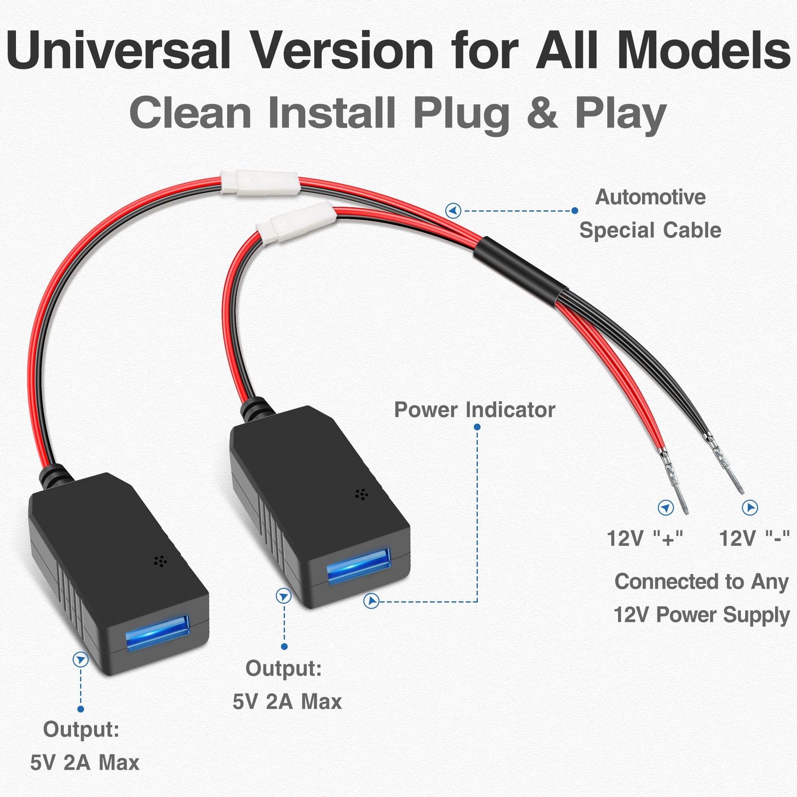 YQMAJIM Dashcam Power Adapter,(Universal) Compatible with All black