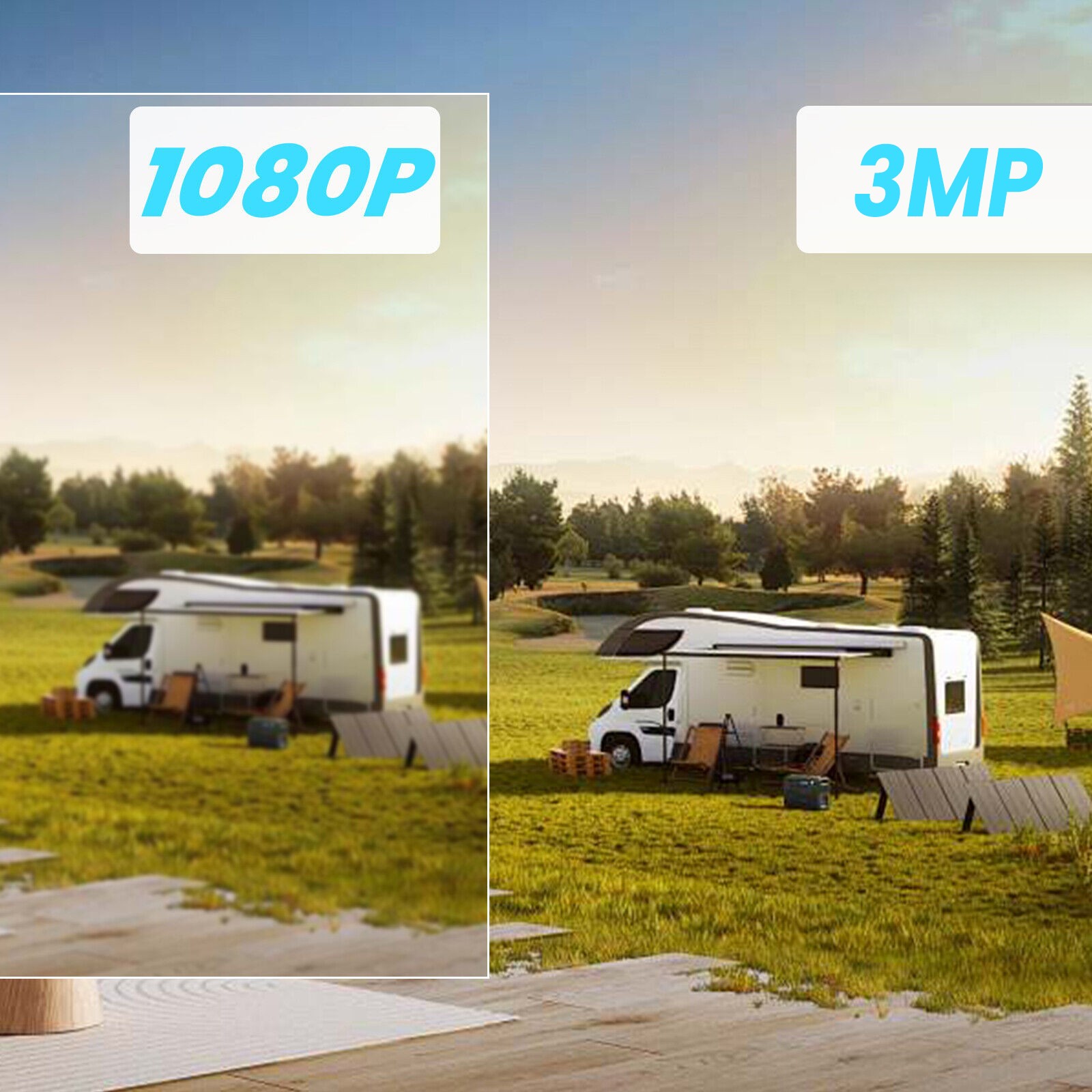 ARCCTV WiFi Security Camera 360 °PTZ 5Ghz 3MP 2Way Audio Home Outdoor 2PACK