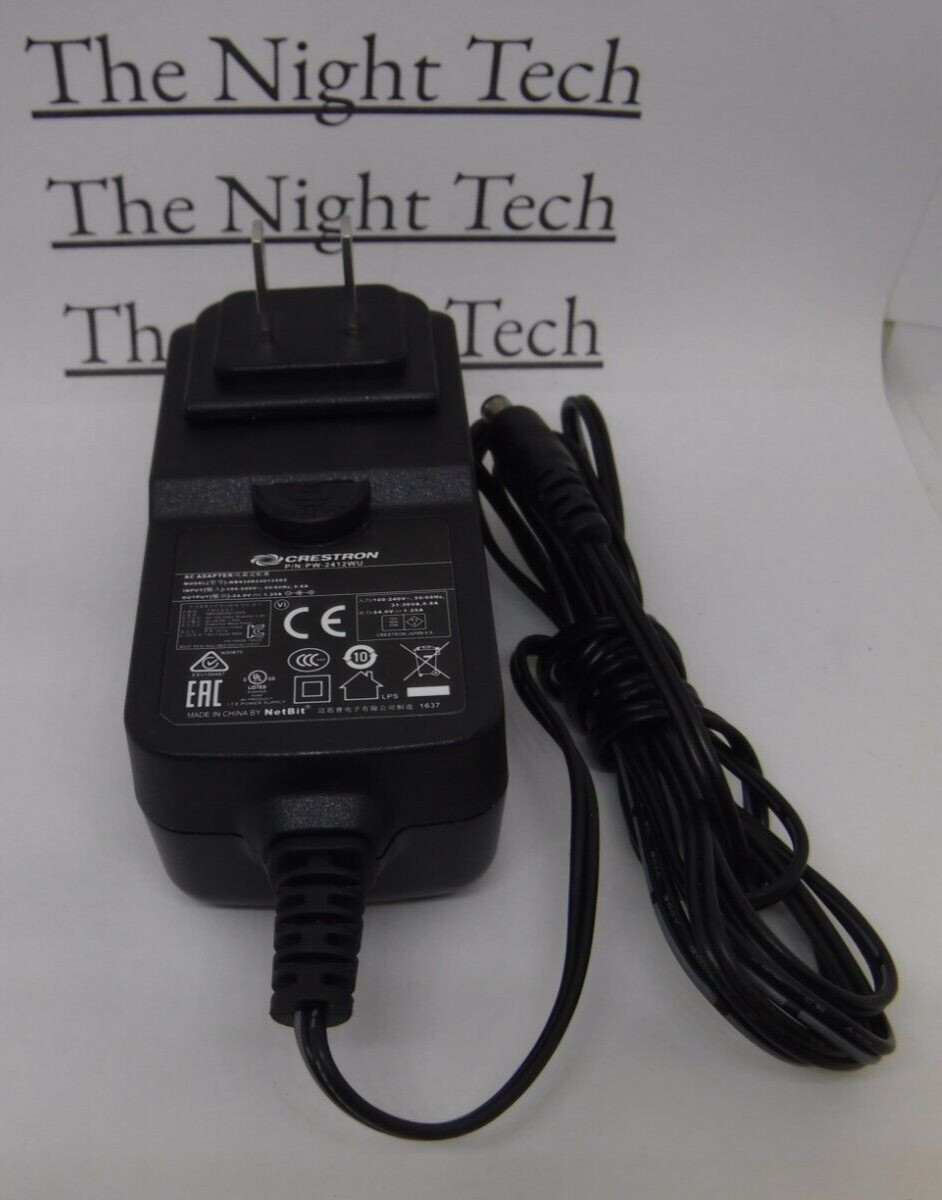 Original Crestron AC Adapter NBS30D240125D5 30W PW-2412WU 24V 1.25A Charger