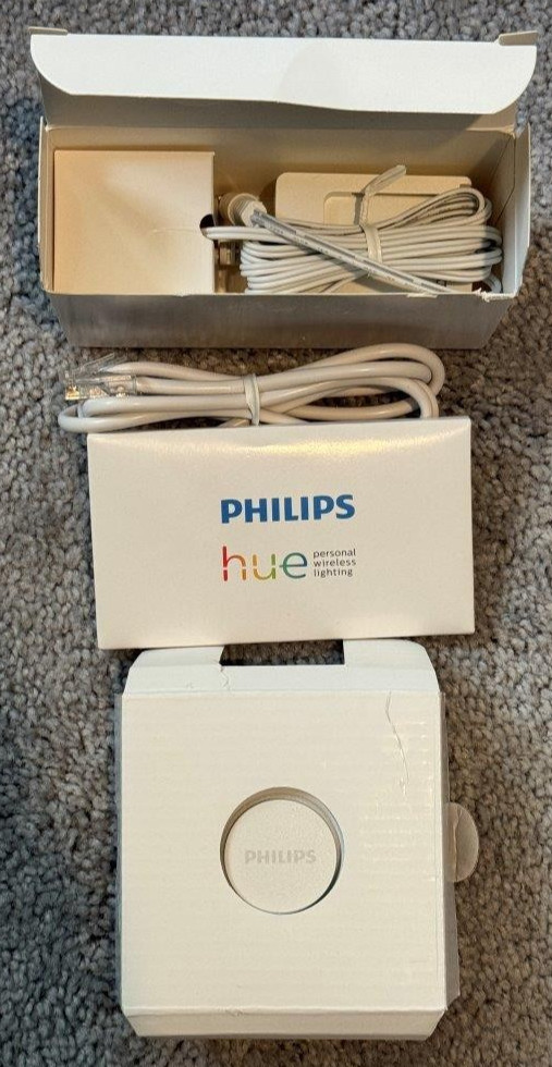 PHILIPS 458471 Hue Gen 2 Bridge Control System Smart Lighting Hub w/Power Supply