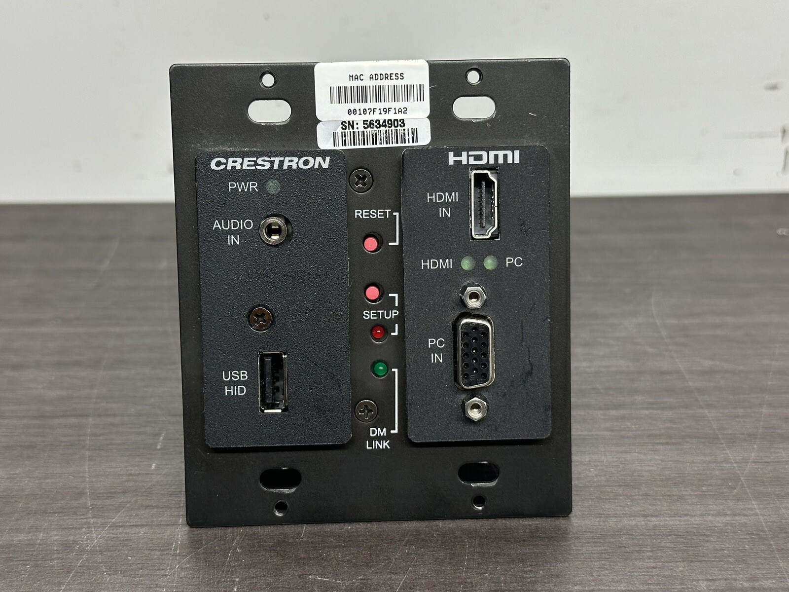 Crestron DM-TX-200-2G Wall Plate DigitalMedia CAT Transmitter – E63