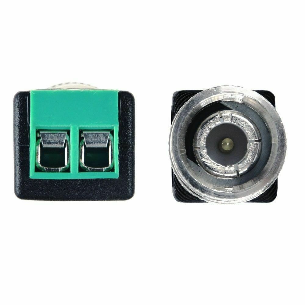 Male Coax CAT5 Coaxial BNC Cable Connector adapter Camera CCTV Video Balun LOT