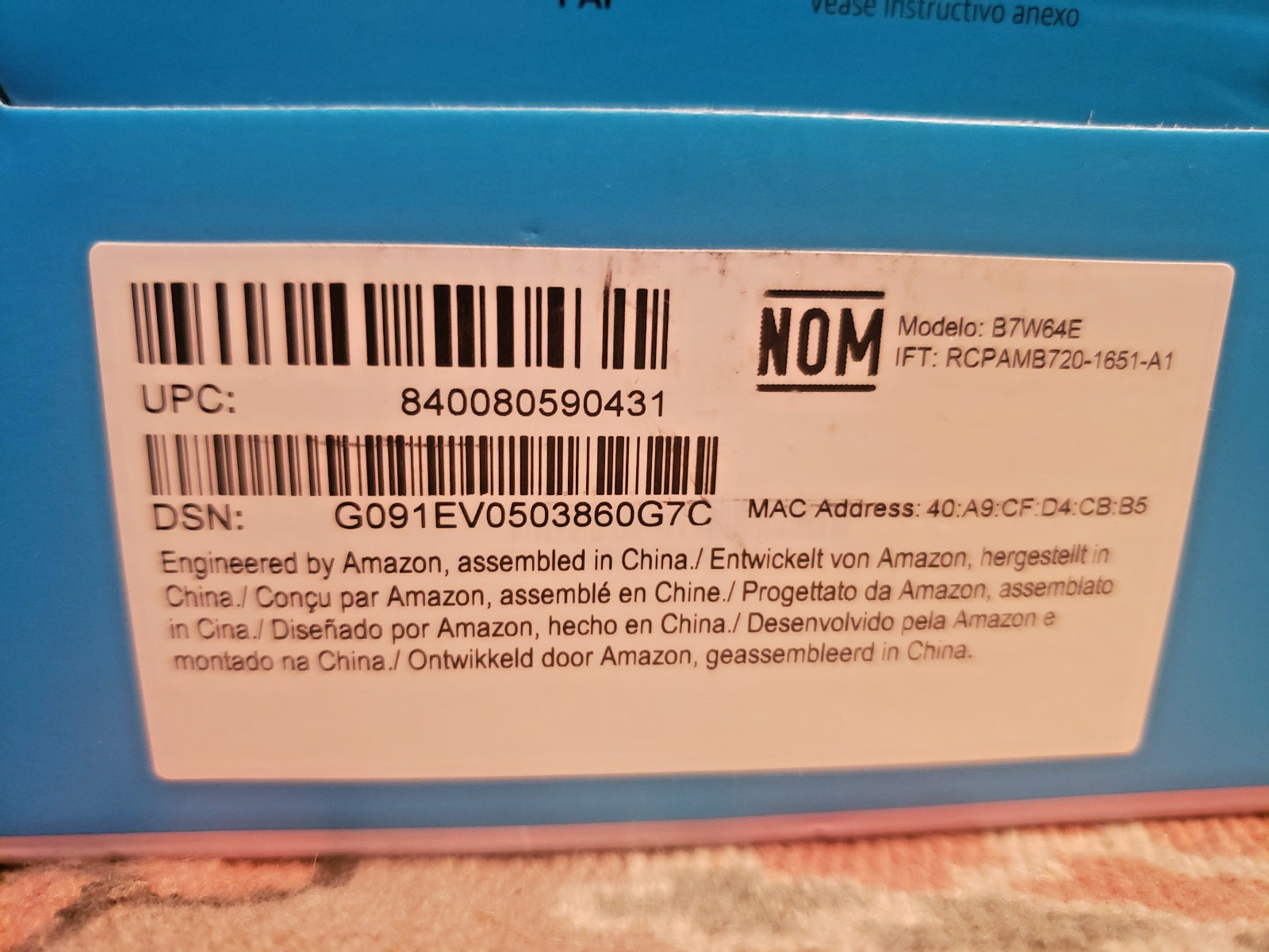 Amazon Echo Dot (4th Gen.) Smart Speaker – Glacier White, Unopened Box