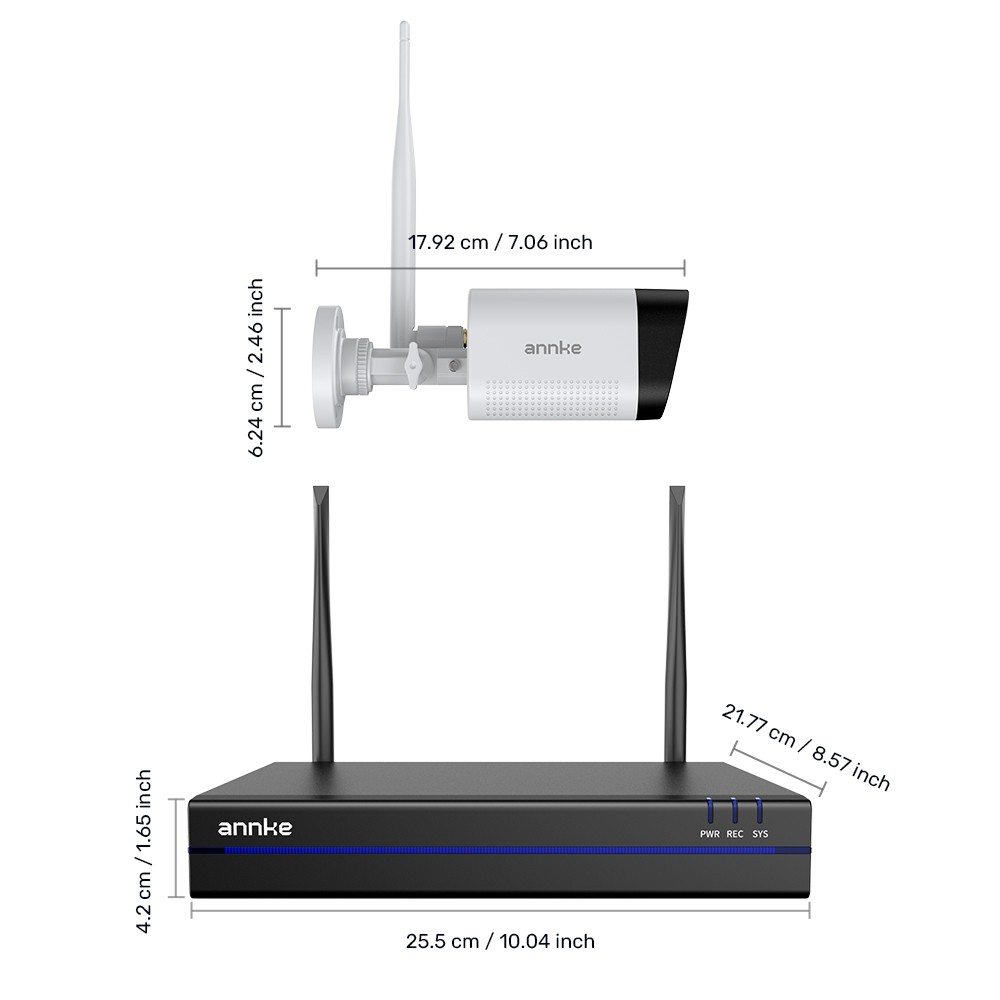 ANNKE 5MP 16CH NVR Wireless Security IP Camera System Two Way Audio Human Detect