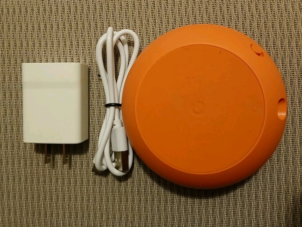 Google Home Mini 1st Gen Smart Speaker Chalk Orange H0A w/ Power Adapter