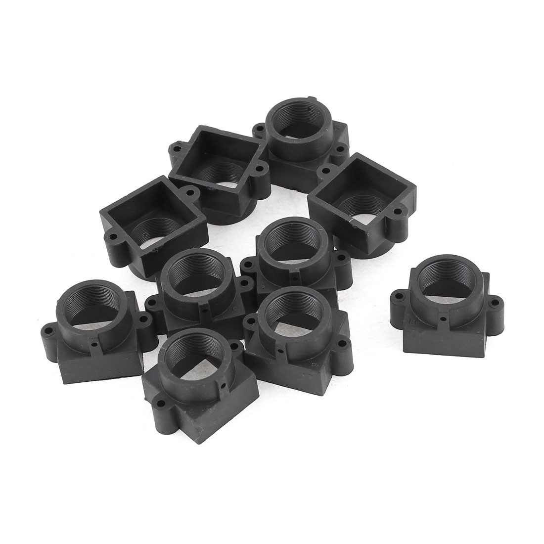 10 Pcs S Mount M12 Board Lens Holder 20mm Screw Spacing Black