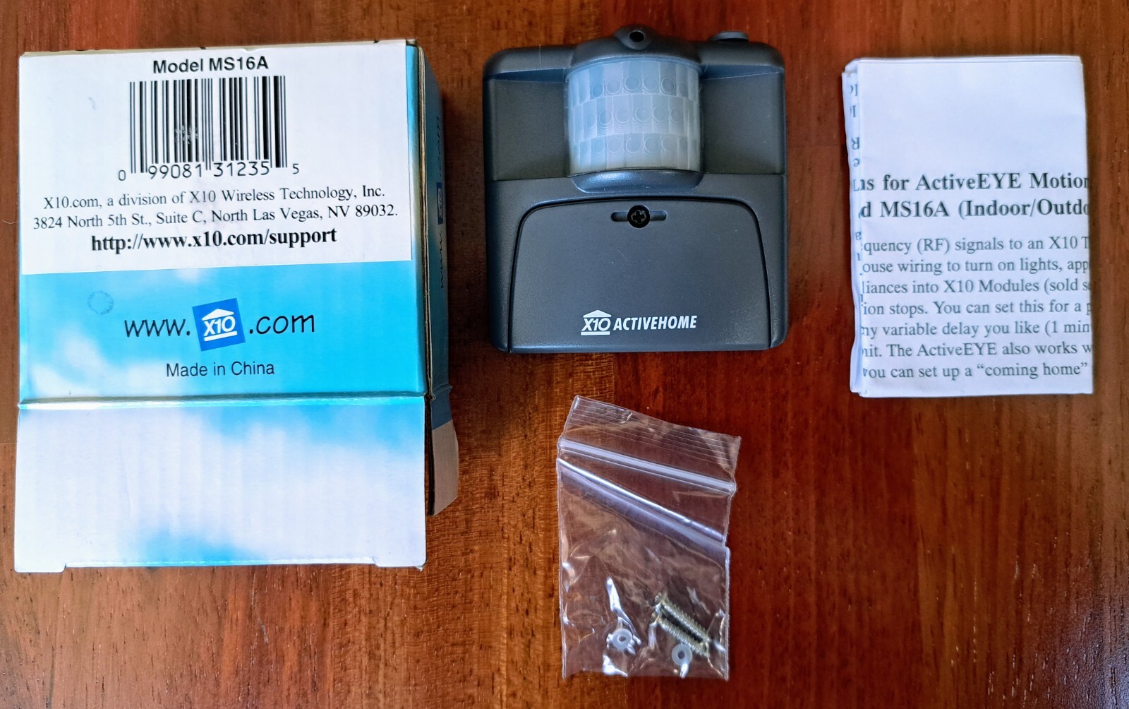 X10 Activehome ActiveEye Motion Sensor (Outdoor), Model MS16A, Brand New In Box