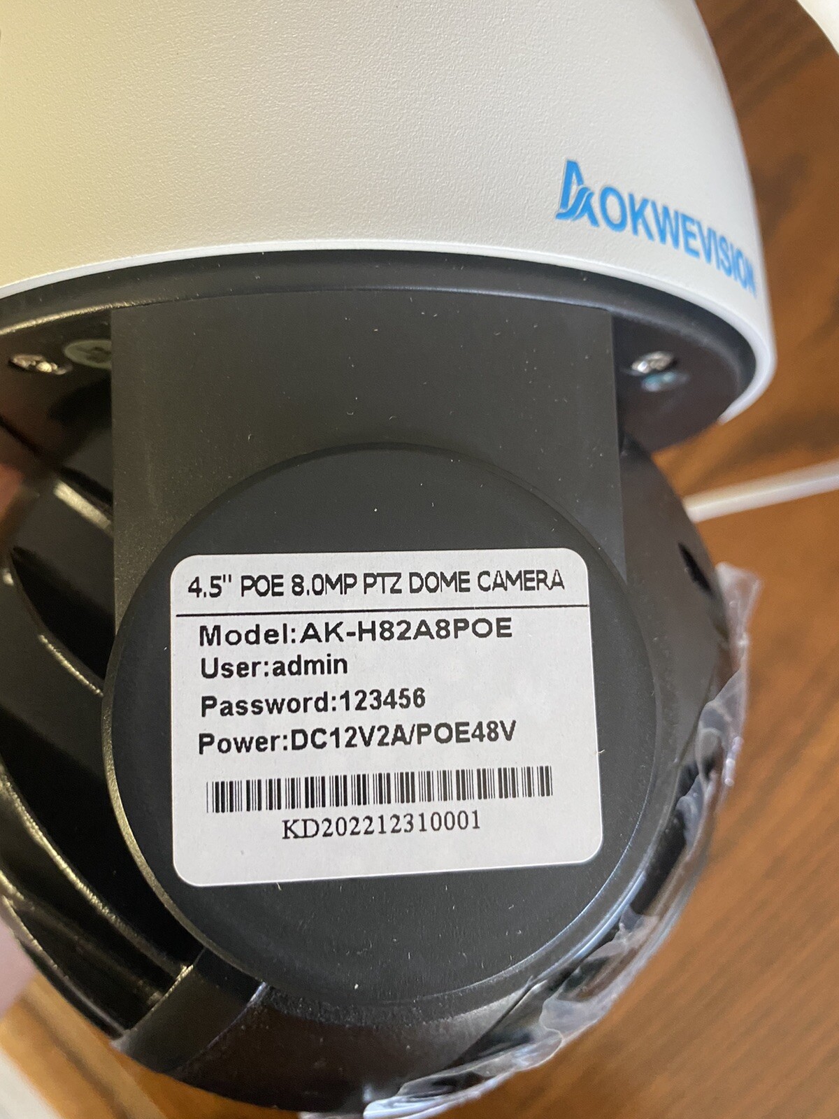 AOKWEVIS 8MP 4K POE IP Camera Outdoor CCTV PTZ Dome Home Security Camera