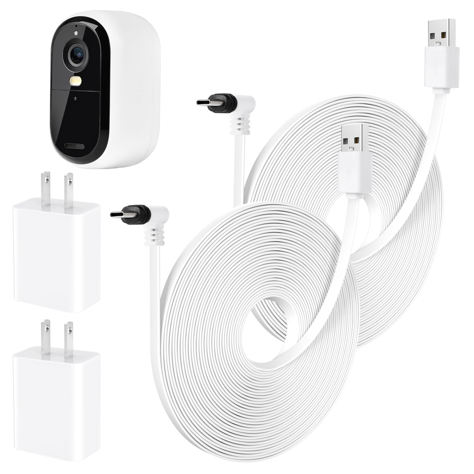Arlo Essential Camera Power Cable 25ft Flat Waterproof Outdoor Charging Cord