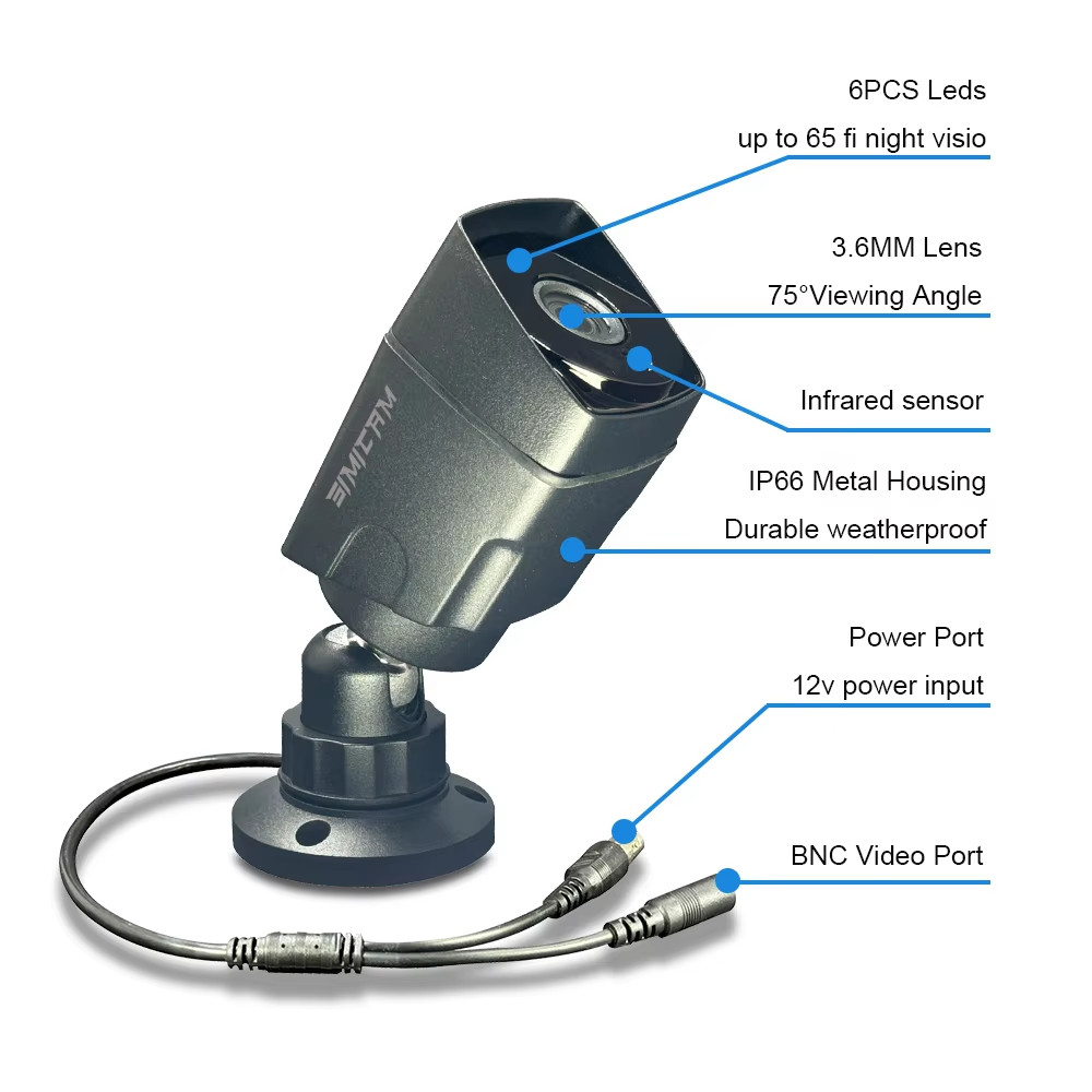HD 1080P/720P AHD Analog Security Camera Outdoors 1MP/2MP Surveillance Camera Ni