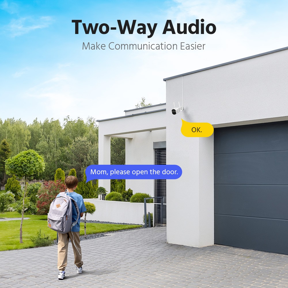 ANNKE 4MP Color Wireless WiFi Security Camera Solar Battery Powered 2 Way Audio