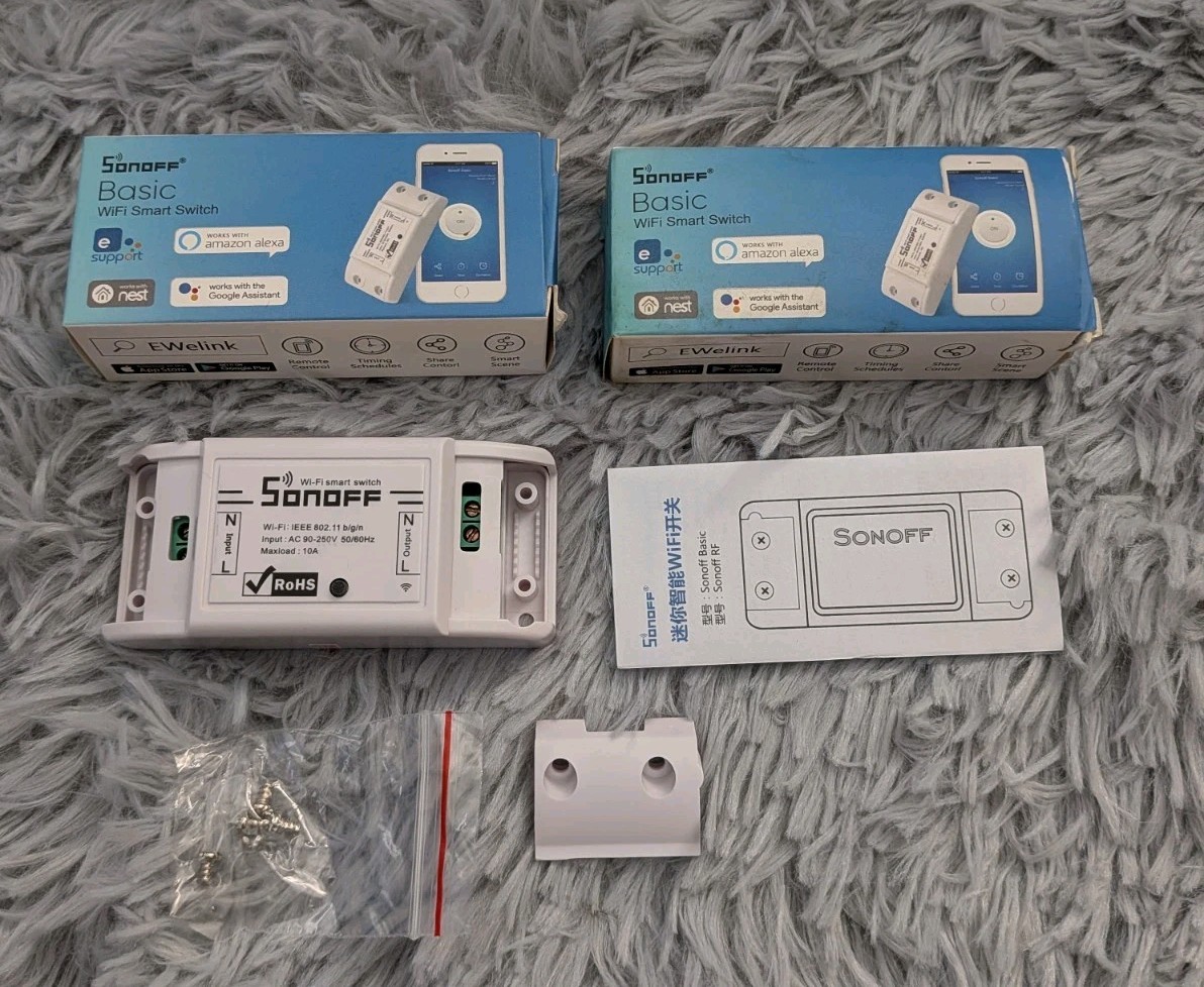 Sonoff Basic WIFI SMART SWITCH Lot x2packs works w/ Alexa/Google/Nest/IFTTT