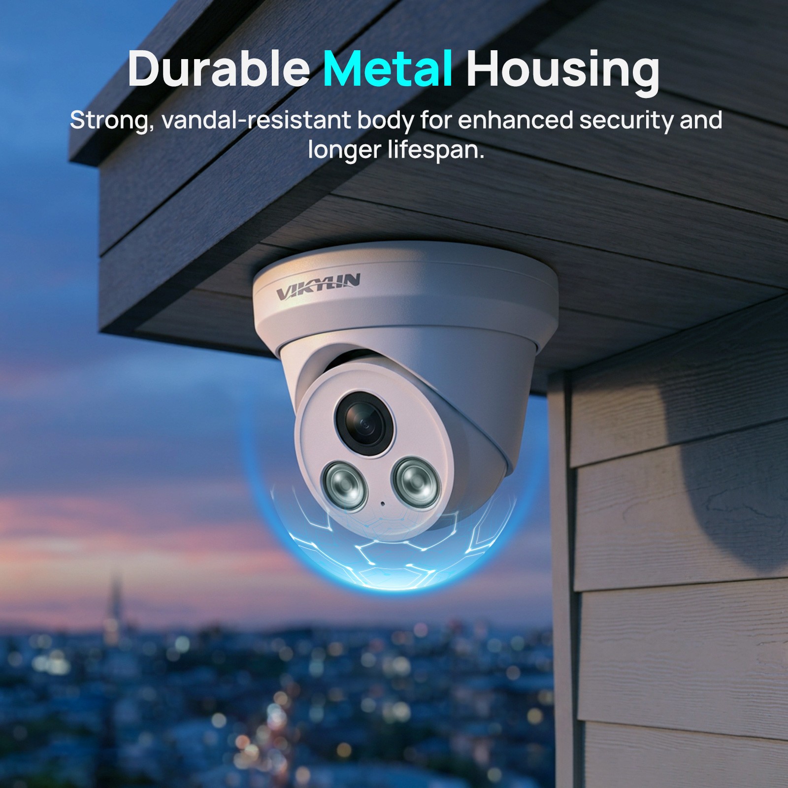 Vikylin IR Night Version Network 8MP 4K POE Camera Mount MIC Onvif Outdoor Lot