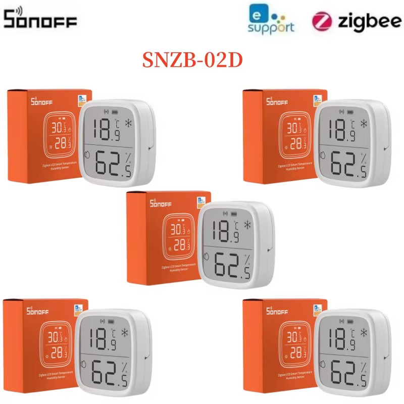 SNZB 02D Zigbee Temperature Humidity Sensor SNZB-02D LCD Remote Real-time Monito
