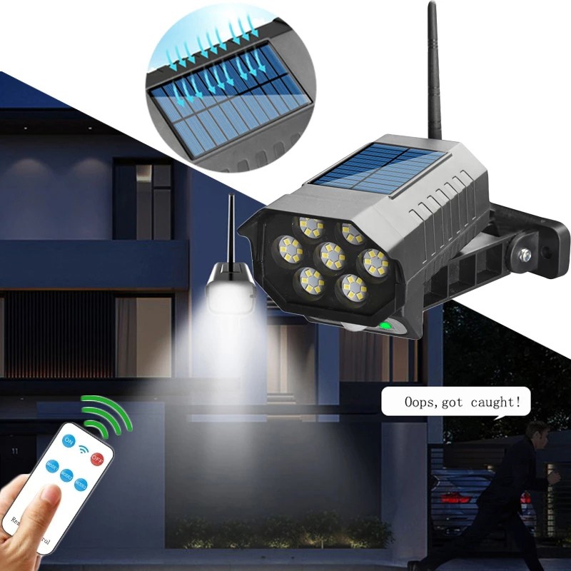 Lampara Tipo Camara Faro LED Recargable Solar de Seguridad Para Exterior Hogar