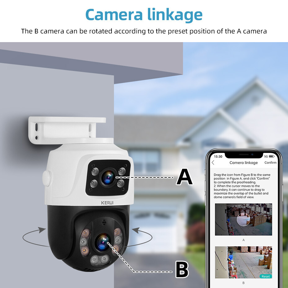 H.265 Compression 8CH NVR Kit 6MP Dual Lens Camera 500GB HDD 18m Ethernet Cable