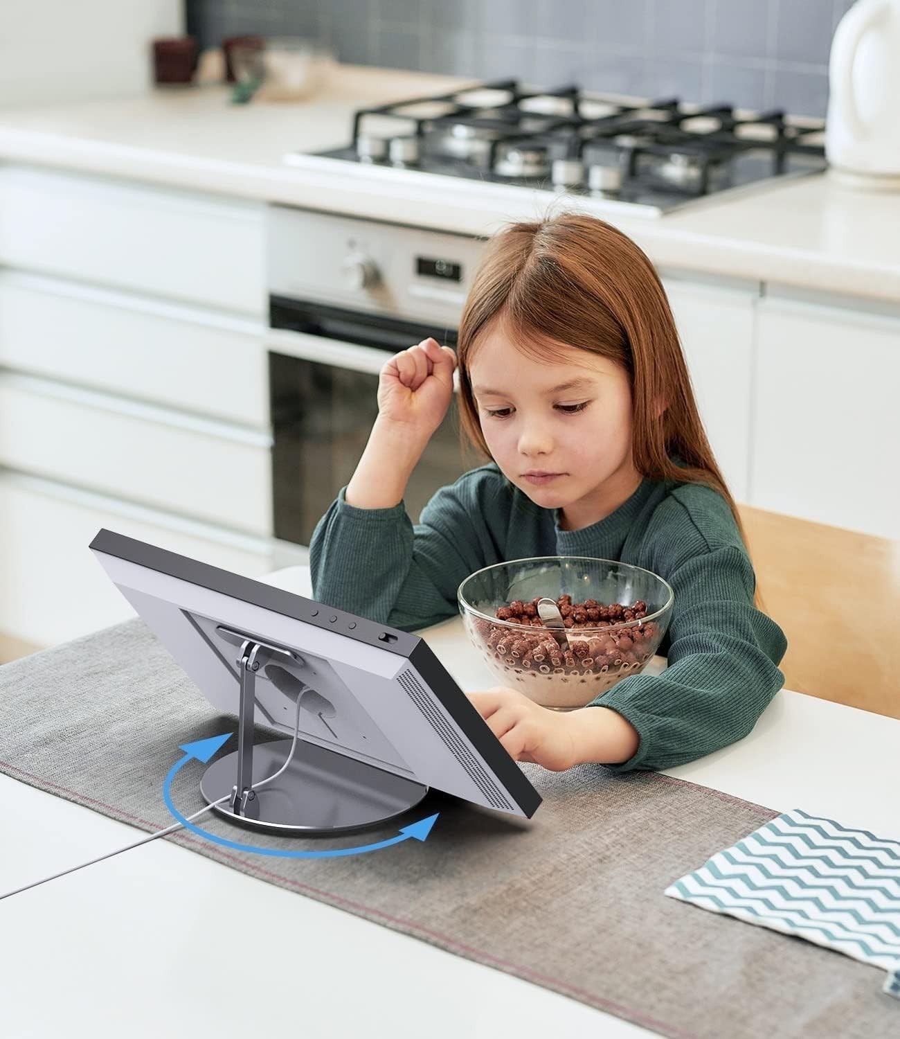 Sleek 360-Degree Rotating Stand for Echo Show 15 with Adjustable Viewing Angles