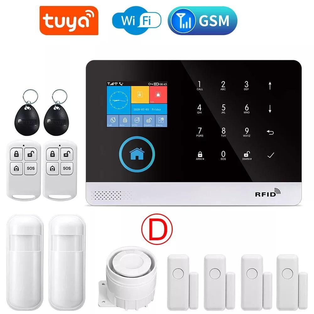 Hot Tuya Alarm System Wifi/2.4 GSM/4G Motion Sensor Smart Home Wireless Security