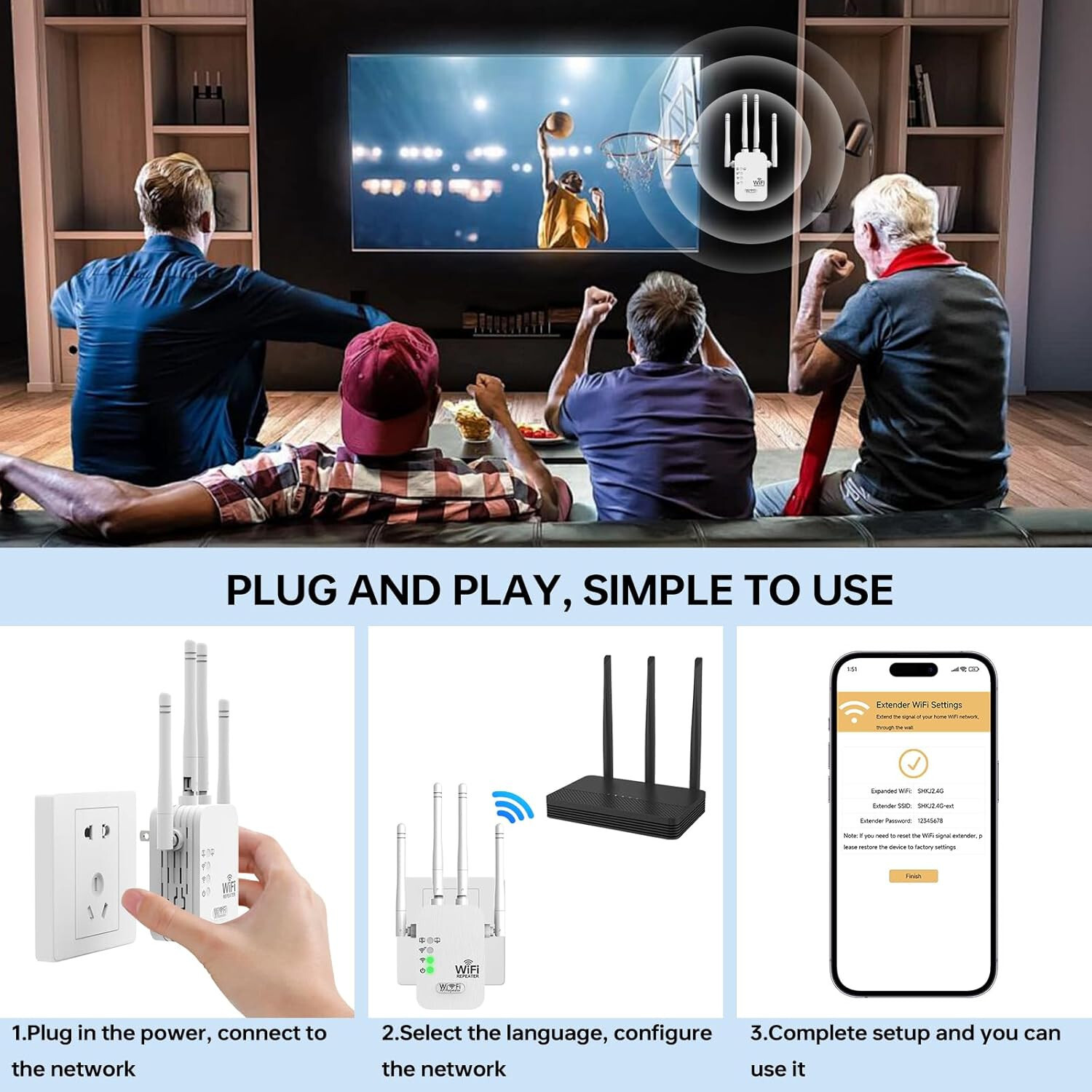 Repeater Router 802.11 Ethernet Wifi Power Boost Long Range Internet Extender US