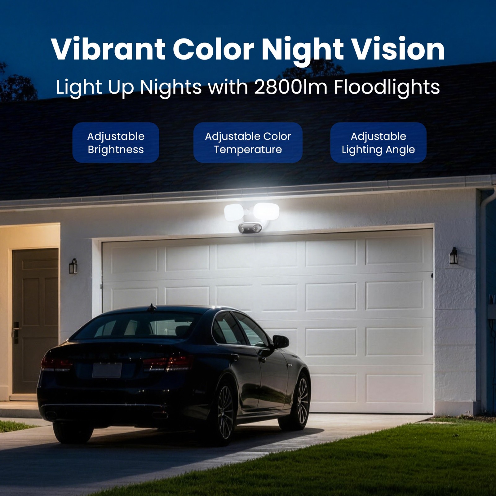 Reolink Elite Pro Floodlight PoE 16MP Dual-lens Floodlight Camera 180° Panorama