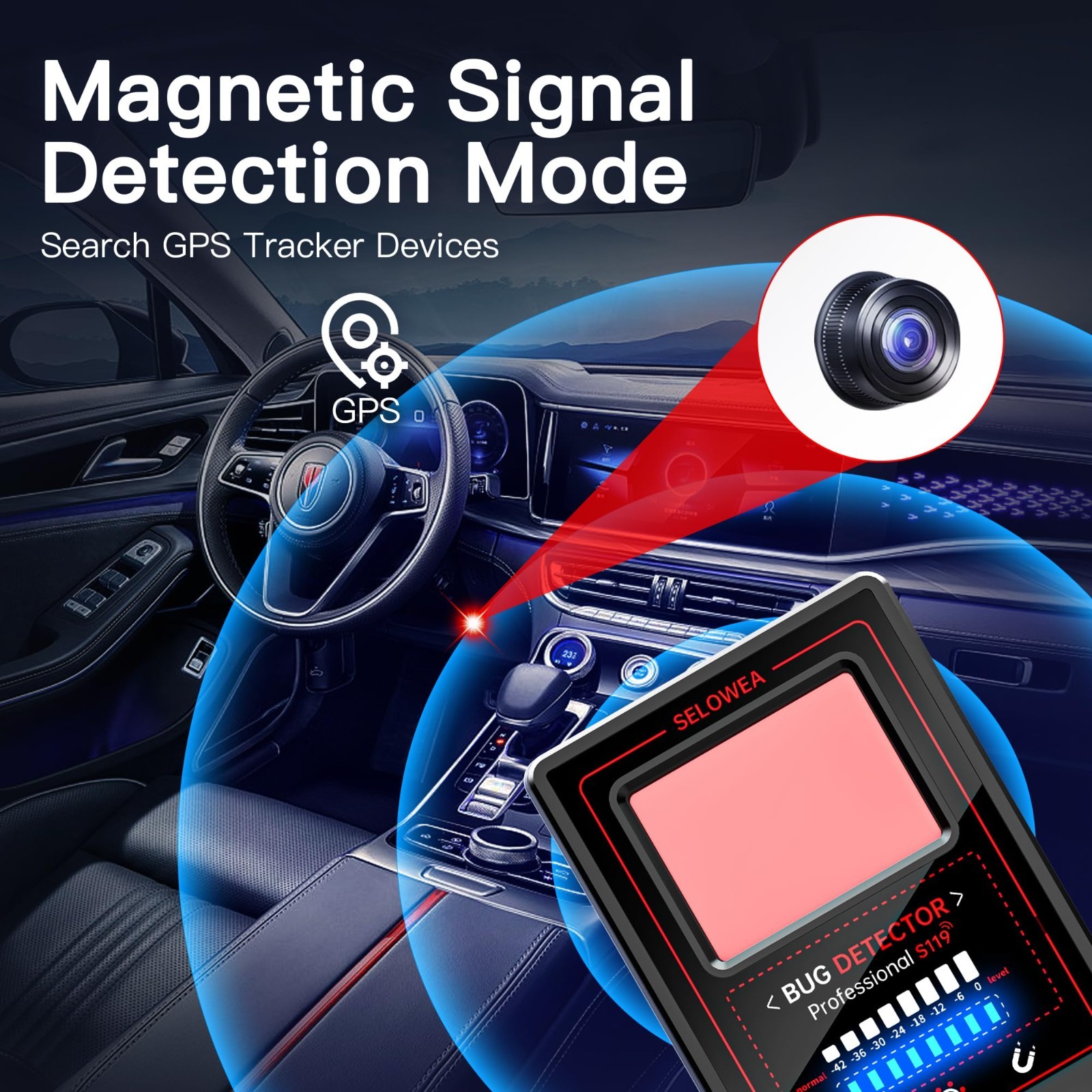 Portable Hidden Camera Detector & Anti-Spy GPS Tracker Finder for Travel