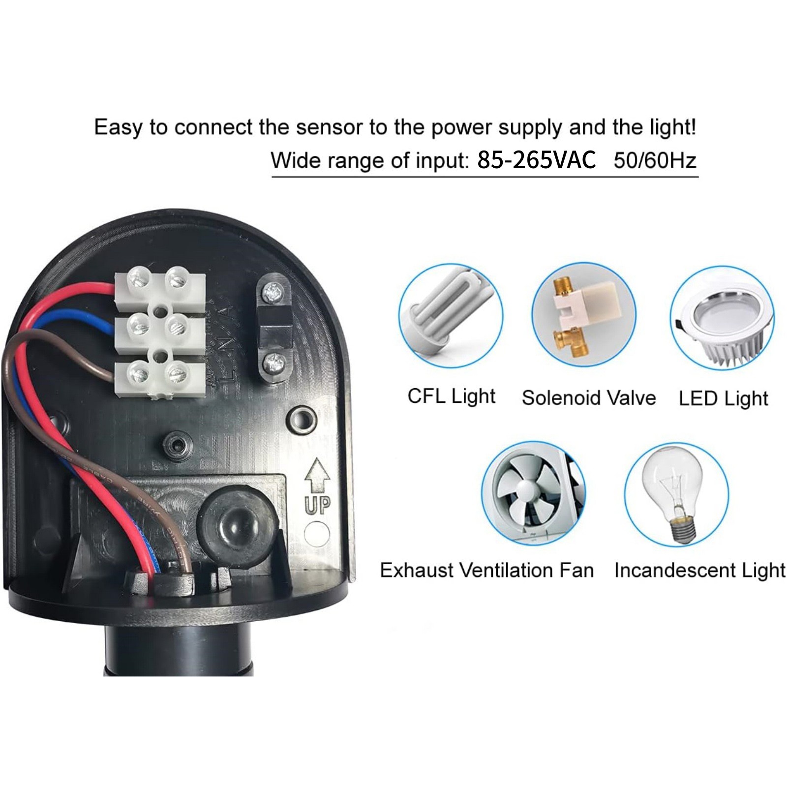 AC 85-265V Brand New Motion Infrared Sensor Switch For Outdoor 180° Detection