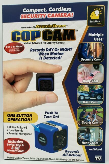Atomic Beam Cop Cam Mini Wireless Security Camera New BOX WEAR