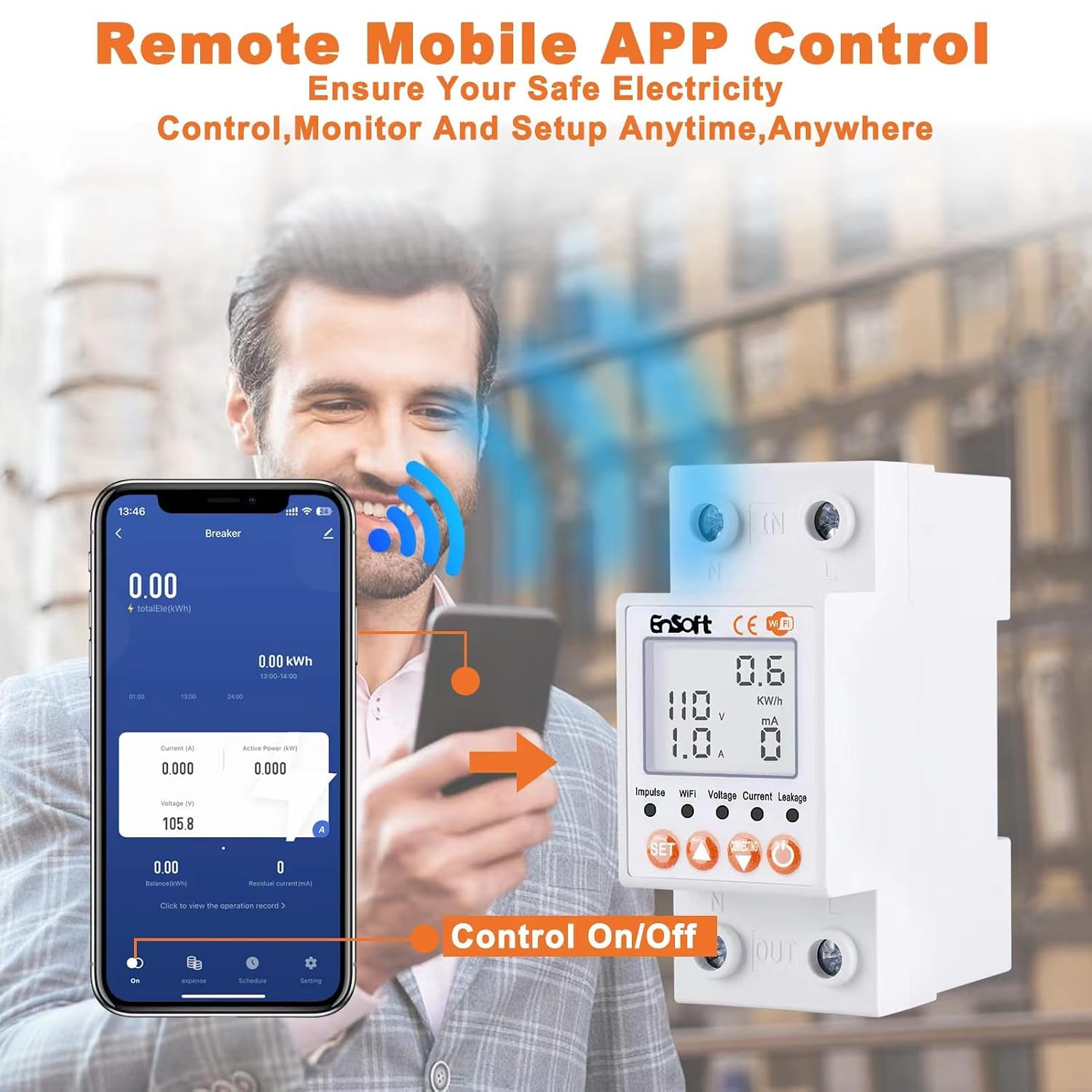 Multi-Functional Smart Wifi Circuit Breaker, Remote Tuya APP Control Circuit Bre