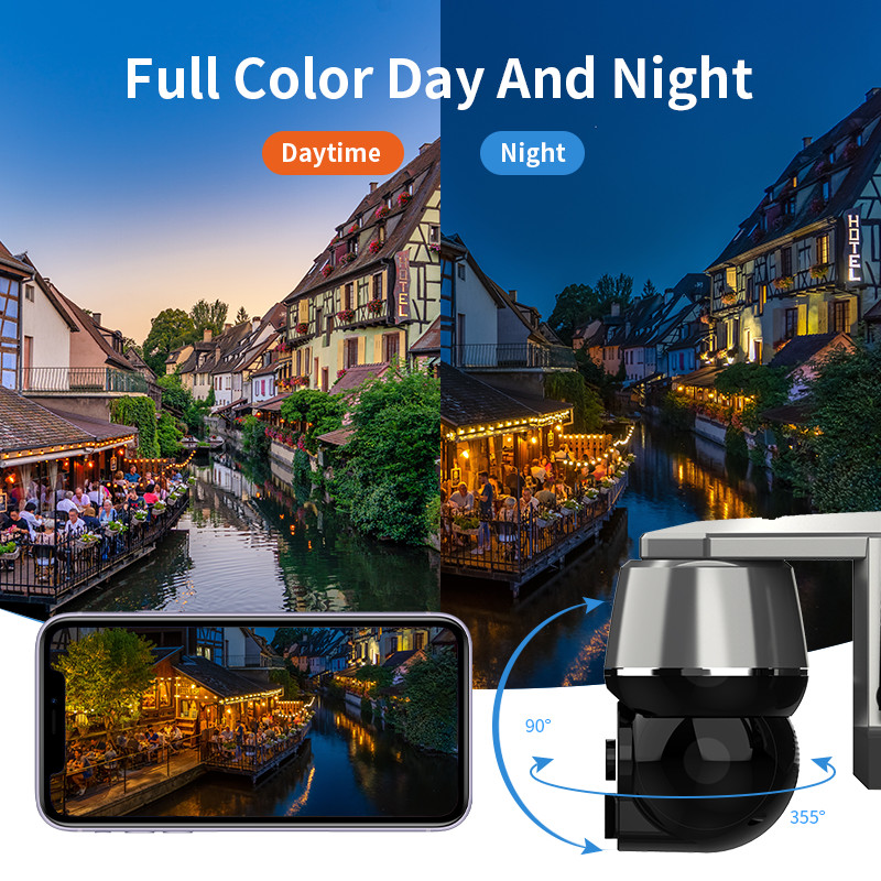 4G Security Camera Solar Flood Light 128G 24/7 PTZ Home Remote Camera Outdoor