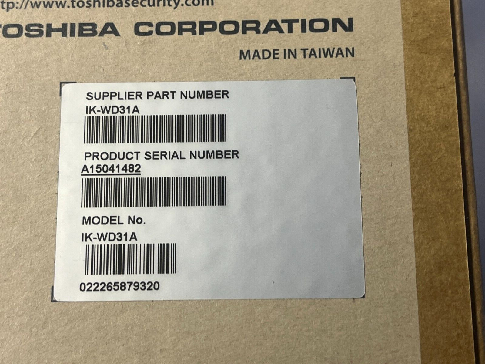 Toshiba IK-WD31A 3.1MP Network Dome Camera with Night Vision 3 axis Remote NIB