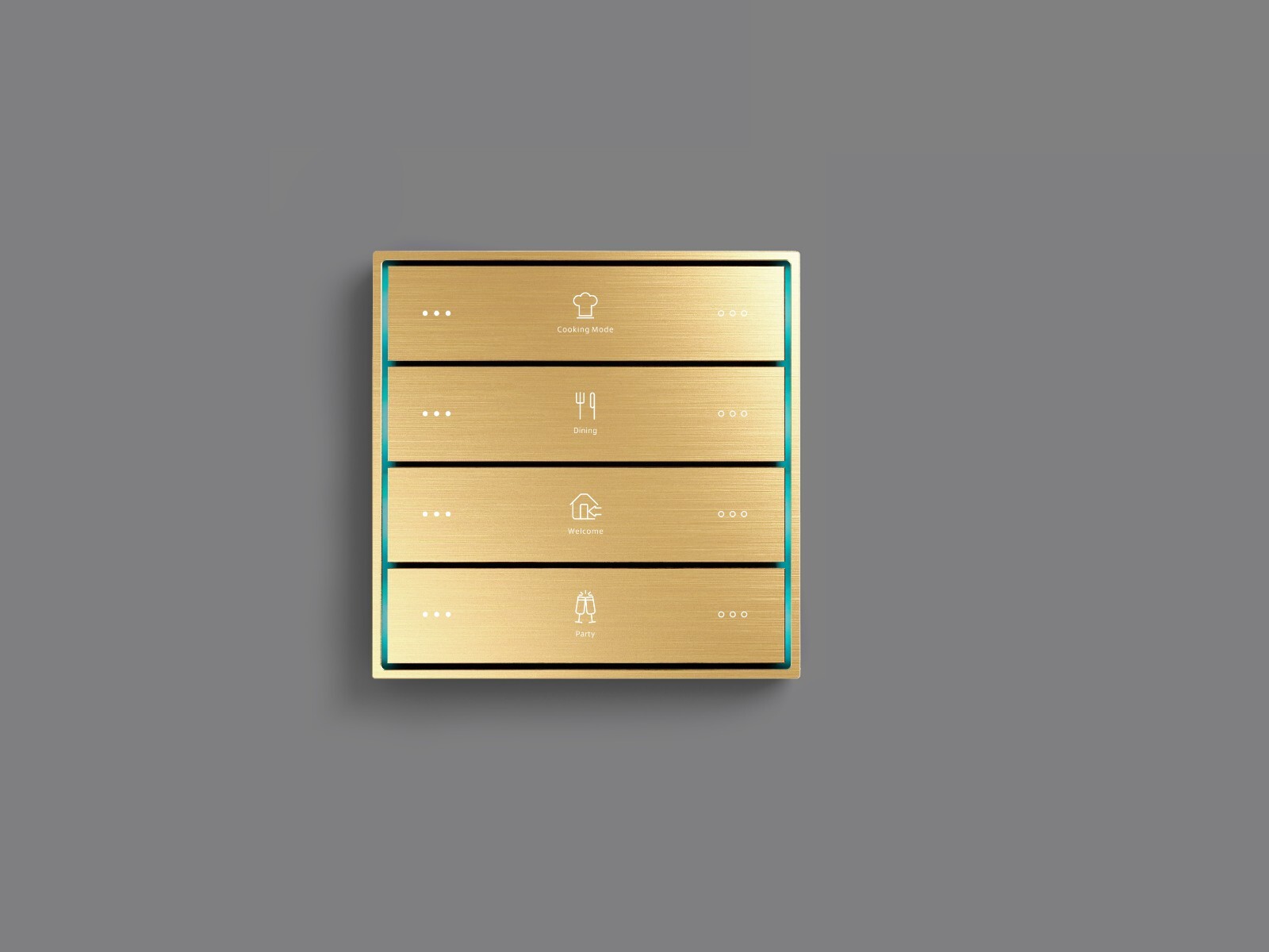 KNX KEYPAD 8 BUTTONS CITRON SQUARE OR RECTANGULAR LUXURY