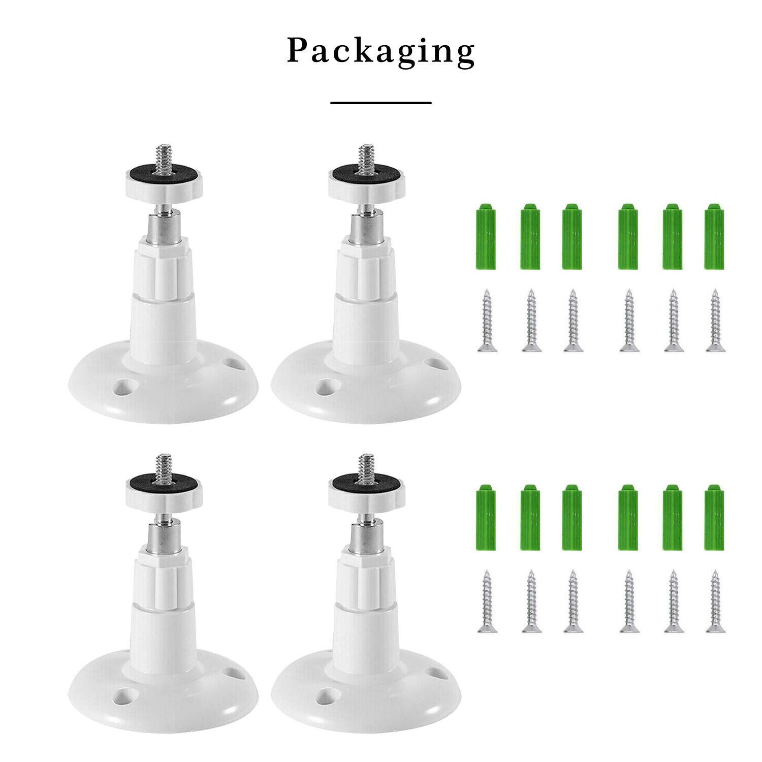 4PC 360° Adjustable Wall Mount for Arlo Pro 4/3/2, Arlo Ultra Eufy Cam 2C Camera