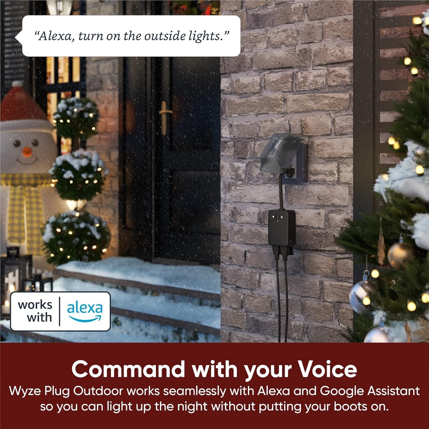 IP64 Smart Outdoor Plug – Dual Outlets with Energy Monitoring & Alexa Support