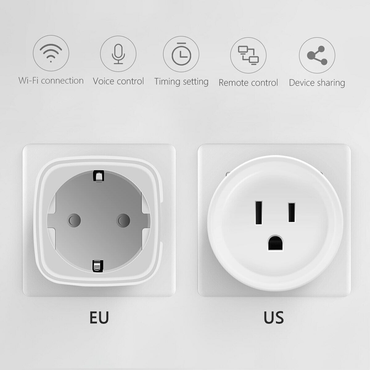 Smart Life WiFi Plug for Google Home Amazon Alexa 16A Wireless Power Socket