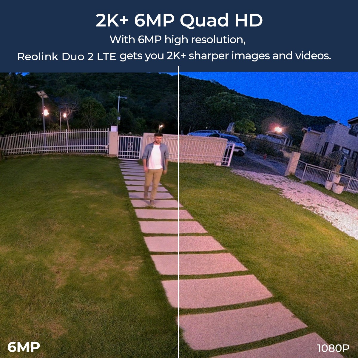 Reolink Duo 2 LTE 4G Cellular Solar Security Camera Wireless 180° View AI Detect